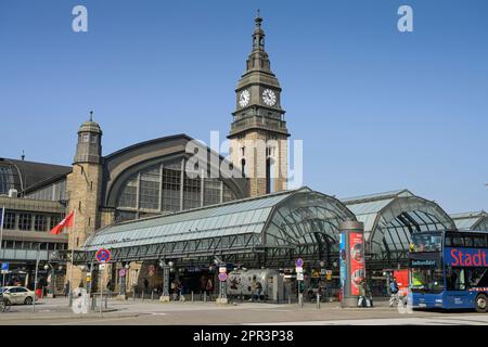Hauptbahnhof, Hachmannplatz, Kirchenallee, Hamburg, Deutschland Stockfoto