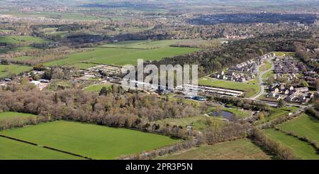 Luftaufnahme von RHS Garden Harlow Carr, Harrogate, North Yorkshire Stockfoto