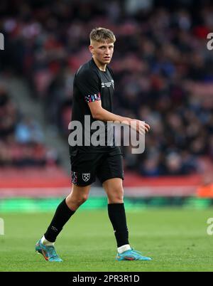 London, Großbritannien. 25. April 2023. Callum Marshall von West Ham während des FA Youth Cup-Spiels im Emirates Stadium, London. Das Bild sollte lauten: David Klein/Sportimage Credit: Sportimage Ltd/Alamy Live News Stockfoto