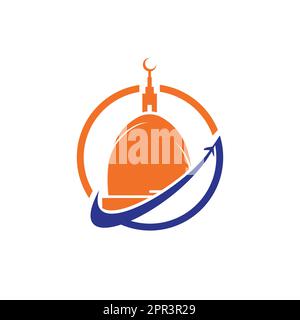 Islamic travel and tour vector logo design. Stock Vektor
