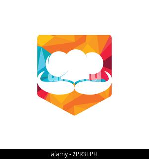 Mister Chef vector logo design template. Chef cap and mustache icon design. Stock Vektor