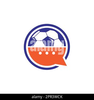 Football Talk vector logo design. Sports chat vector logo design concept. Stock Vektor