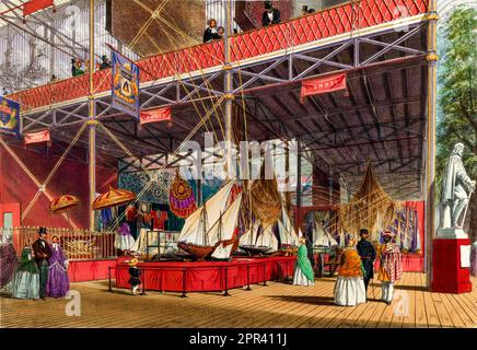 India No3 Ausstellung in der Great Exhibition 1851 in London, England, Illustration von Joseph Nash, 1854 Stockfoto