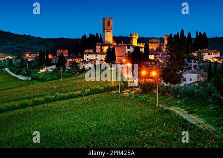 Abtei San Michele Arcangelo a Passignano, Chianti, Toskana, Italien Stockfoto