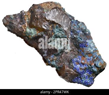 Kleinen Azurit Kristallen (Italien) Kupfer-Carbonat Hydroxid Stockfoto