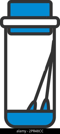 Symbol Für Covid-Teströhrchen Stock Vektor