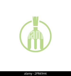 Spartan Fork Vektor-Logo-Design. Stock Vektor