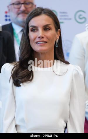 Madrid, Spanien. 26. April 2023. Königin Letizia von Spanien nimmt an der Konferenz „Tabak oder Gesundheit“ im Kongresspalast Ifema in Madrid Teil. Kredit: SOPA Images Limited/Alamy Live News Stockfoto