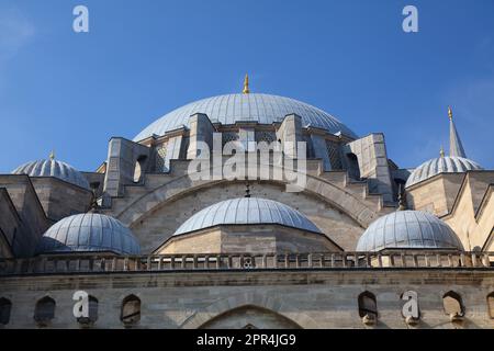 Suleymaniye Moschee in Istanbul, Türkei. Wahrzeichen, auch bekannt als Moschee von Suleiman dem Prachtvollen. Stockfoto