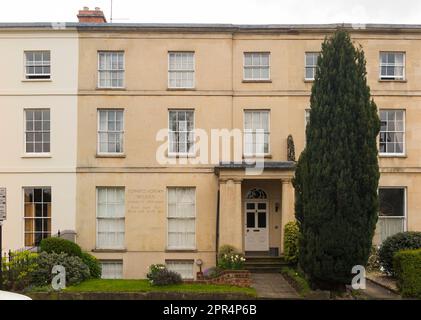 Haus Geburtsort des Doktors / Dr. Edward Adrian Wilson, der zusammen mit Captain Scott bei der Terra Nova Expedition zum Südpol umkam. 91 Montpellier Terrace, Cheltenham. UK. (134). Stockfoto