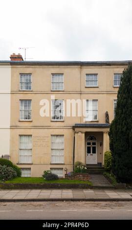 Haus Geburtsort des Doktors / Dr. Edward Adrian Wilson, der zusammen mit Captain Scott bei der Terra Nova Expedition zum Südpol umkam. 91 Montpellier Terrace, Cheltenham. UK. (134). Stockfoto