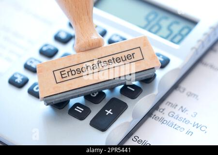 Stempel Mit Erbschaftsteuer Stockfoto