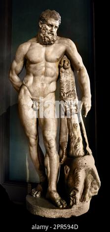 Farnese Hercules 2. Century AD Provenance Vila de Medici Florence Galleria degli Uffizi, Italien, Toskana, Stockfoto