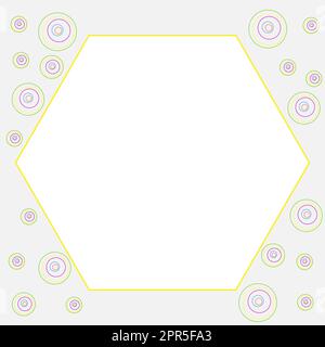 Blanko Frame Mit Farbenfrohen Blumen Und Laub, Harmonisch Angeordnet. Leerer Posterrand Umgeben Von Mehrfarbigem Bouquet, Angenehm Organisiert. Stock Vektor