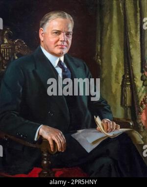 Herbert Hoover. Portrait des 31. US-Präsidenten Herbert Hoover (1874-1964) von Douglas Chandor, Öl auf Leinwand, 1931 Stockfoto