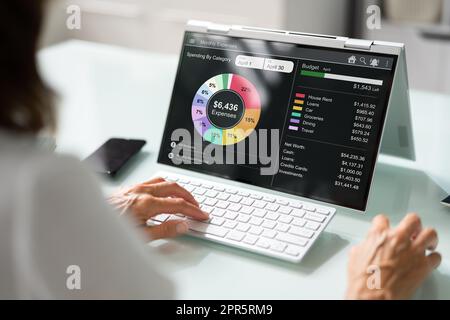 App Zur Verfolgung Von Geldausgaben Stockfoto