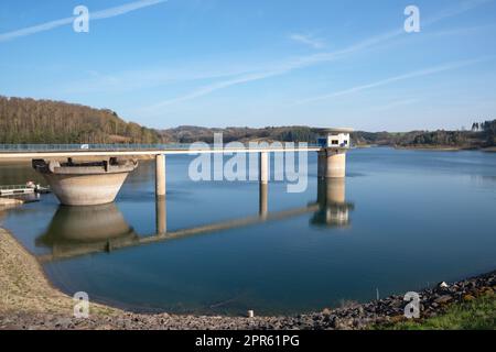 Dhunn Water Reservoir, Bergisches Land, Deutschland Stockfoto