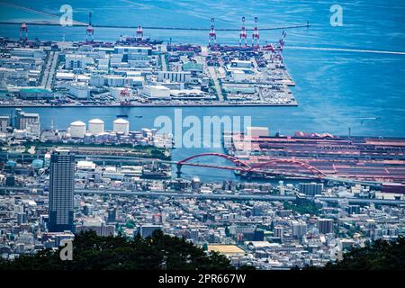 Landschaft von der Rokko Garden Terrace Stockfoto