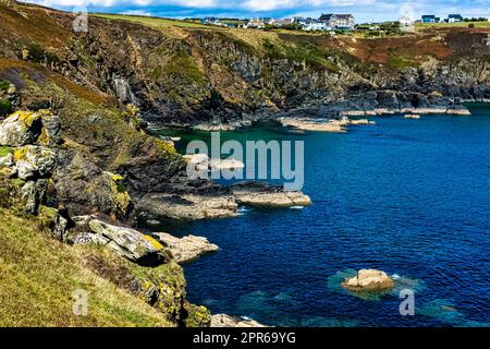 Cornish Ocean - Blick vom Lizard Point - Cornwall, Großbritannien Stockfoto