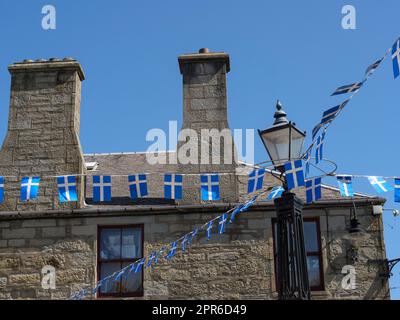 Die shetland-Insel mit der Stadt Lerwick Stockfoto