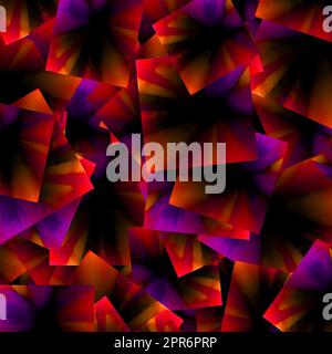 Digital abstract geometric pattern background design in warm and cold mixed colors Stockfoto