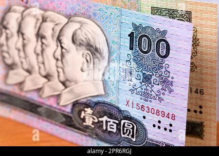 Altes chinesisches Geld, ein geschäftlicher Hintergrund Stockfoto