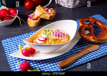 Bavarian Obazda ein Klassiker aus Süddeutschland Stockfoto