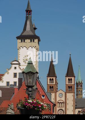 Die Stadt Würzburg am Main Stockfoto