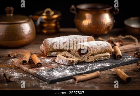 Gebackene süße hausgemachte Brötchen Stockfoto