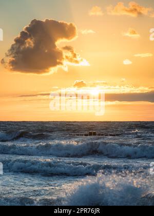 Ostsee Sonnenuntergang Stockfoto