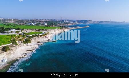 Aerial Gouverneur Strand, Limassol Stockfoto