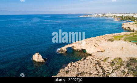 Aerial Love Bridge, Ayia Napa, Zypern Stockfoto