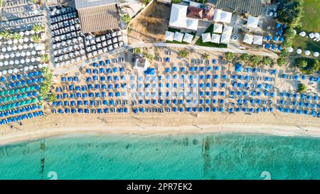 Aerial Pantachou - Limanaki Beach, Ayia Napa, Zypern Stockfoto