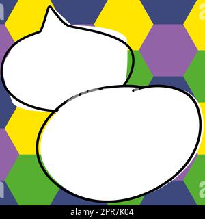 Rahmen Im Comicdesign. Schönes Bilderrahmen-Set Mit Boom Bubbles Für Design Collage, Lustige Niedliche Comic-Fotosammlung Für Kinder, Designzeichnung Stock Vektor