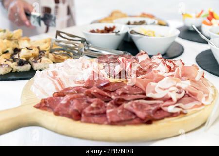 Gemischte Platte mit Aufschnitt Stockfoto