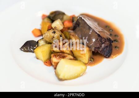 Rindfleisch und Kartoffel-Eintopf Stockfoto