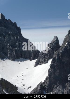 Über Ferrata am Hochgebirge Seebensee, Zugspitze, Tirol, Österreich Stockfoto