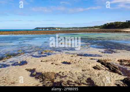 Ebbe am Dodds Creek Beach - Flinders, Victoria, Australien Stockfoto