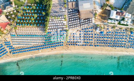 Aerial Pantachou - Limanaki Beach, Ayia Napa, Zypern Stockfoto