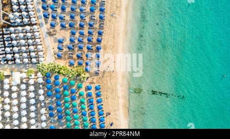 Aerial Pantachou - Limanaki Beach, Ayia Napa, Zypern Stockfoto