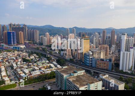 Yuen Long, Hongkong, 18. Oktober 2021: Wohnsitz in Hongkong Stockfoto