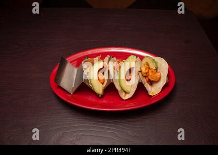 Authentisches Mexikanisches Cancun Taco Stockfoto