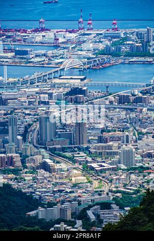 Landschaft von der Rokko Garden Terrace Stockfoto