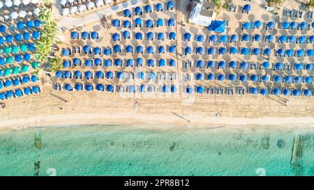 Aerial Pantachou - Limanaki Beach, Ayia Napa, Zypern Stockfoto