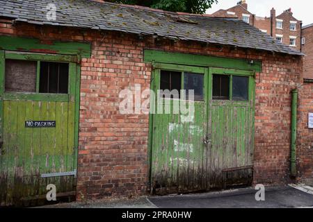 Rustikale Garagentore Stockfoto