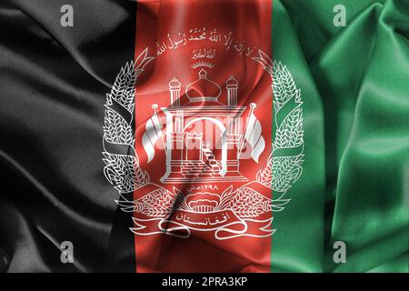 Afghanistan Flagge - realistische wehende Stoff Flagge Stockfoto