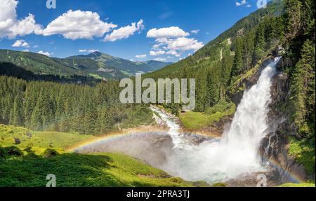 Die Krimmler Wasserfälle in Österreich Stockfoto