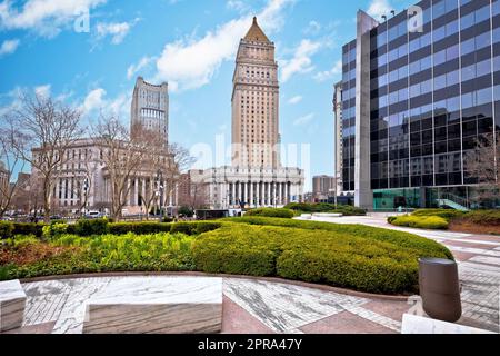 Blick auf die New York City Federal Plaza Stockfoto