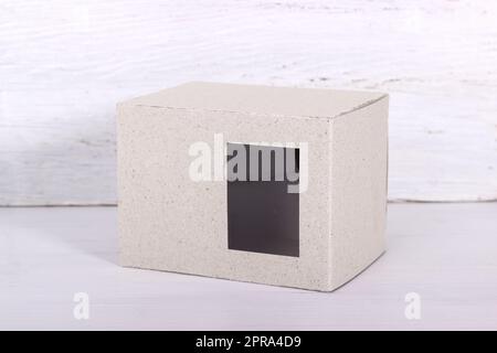 Light-colored cardboard packaging Stock Photo