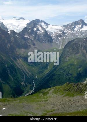 Stubaier Höhenwanderweg, Runde 4 in Tirol, Österreich Stockfoto